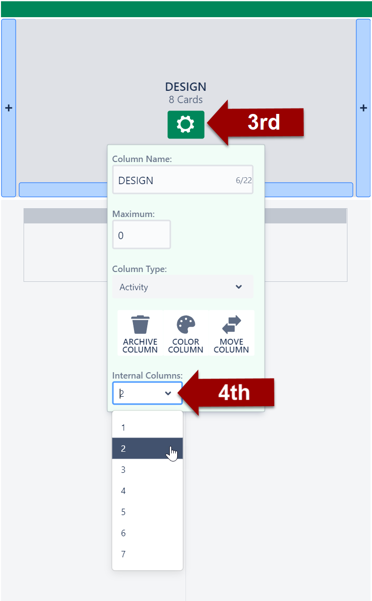 EasyKAD Internal Columns