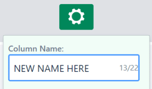 Edit Column Name