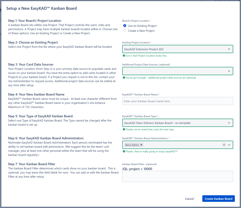 Add Kanban Board Settings